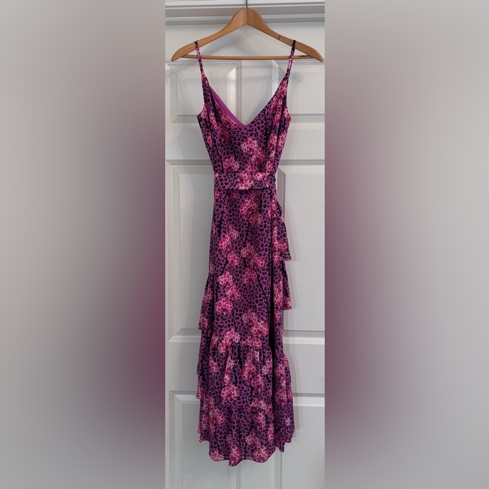 Borgo de Nor Leopard and Orchid Printed Dress - Picture 2 of 7